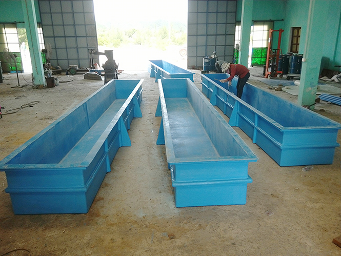 Bể nuôi trồng thủy sản-sản phẩm của Công ty TNHH sản xuất composite Miền Trung.