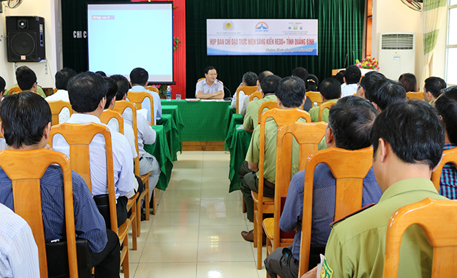 Đồng chí Phó Chủ tịch UBND tỉnh Lê Minh Ngân chỉ đạo cuộc họp Ban chỉ đạo sáng kiến REDD+ tỉnh Quảng Bình.
