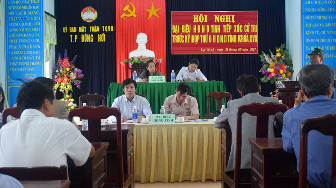 Đại biểu HĐND tỉnh tiếp xúc với cử tri TP. Đồng Hới tại xã Lộc Ninh