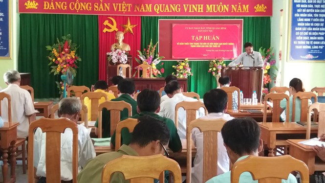  Tập huấn về giảm tỷ lệ tảo hôn và hôn nhân cận huyết thống tại xã Trường Sơn, huyện Quảng Ninh.