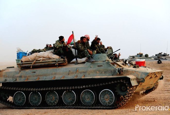 Lực lượng binh sỹ Syria tại al-Bukamal. (Nguồn: Prokerala.com)