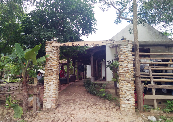 Mô hình Jungle Boss homestay (xã Sơn Trạch) được nhiều du khách yêu thích lựa chọn.