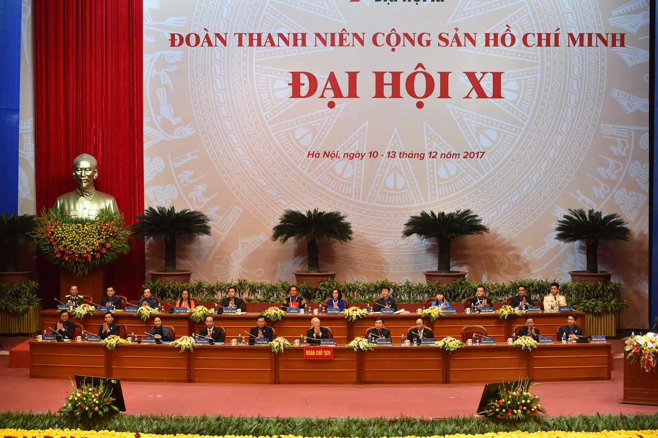 Đại hội đại biểu toàn quốc Đoàn TNCS Hồ Chí Minh lần thứ XI, nhiệm kỳ 2017-2022 chính thức khai mạc sáng 11/12 - Ảnh: VGP/Nhật Bắc