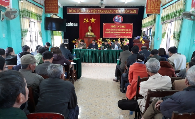 Đại biểu HĐND tỉnh tiếp xúc với cử tri tại xã Quảng Châu, huyện Quảng Trạch