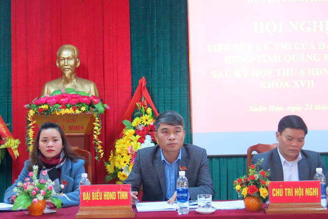 Đại biểu HĐND tỉnh tiếp xúc cử tri tại xã Xuân Hóa, huyện Minh Hóa.