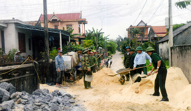 Hội viên CCB huyện Quảng Ninh gương mẫu thực hiện phong trào xây dựng nông thôn mới.