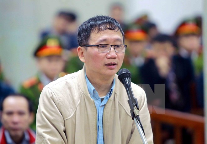 Bị cáo Trịnh Xuân Thanh nói lời nói sau cùng. (Nguồn: TTXVN)
