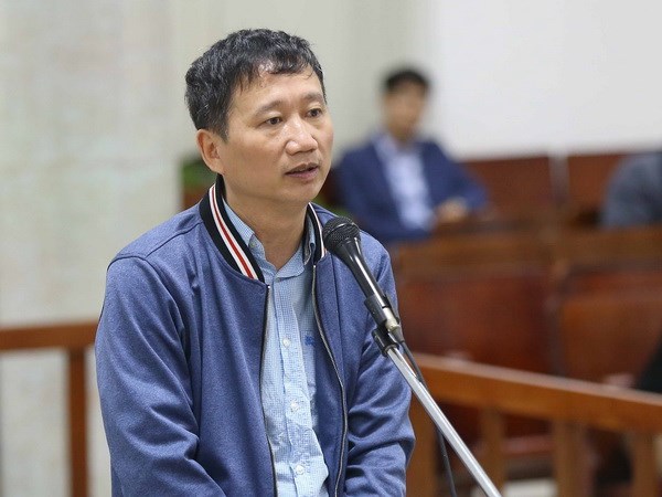 Bị cáo Trịnh Xuân Thanh tự bào chữa tại phiên tranh tụng. (Ảnh: Doãn Tấn/TTXVN)