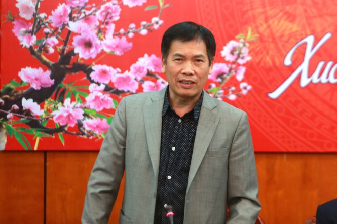 Ông Trần Đức Phấn, phó tổng cục trưởng Tổng cục TDTT, trong cuộc họp báo  diễn ra ngày 8-2. Ảnh: NAM KHÁNH