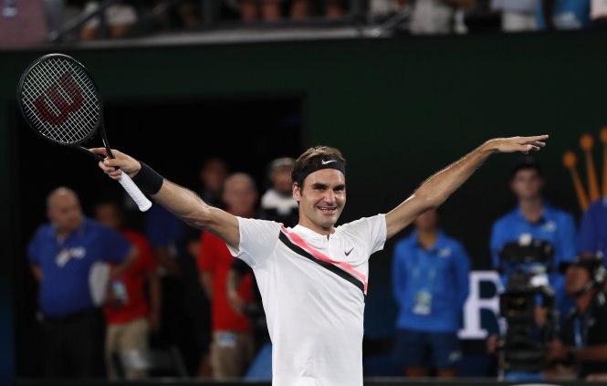  Federer tiếp tục phong độ ấn tượng ở Rotterdam mở rộng 2018. Ảnh: REUTERS