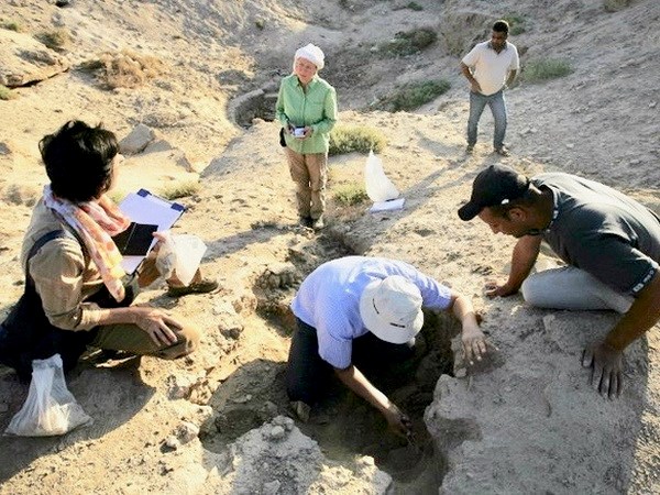 Các nhà nghiên cứu tìm kiếm cổ vật ở Iraq. (Nguồn: AFP)