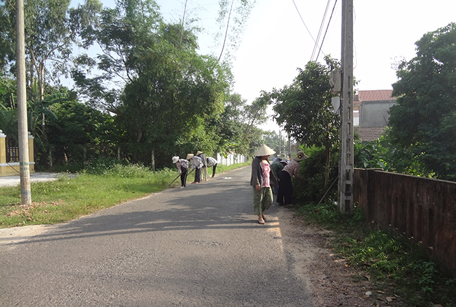 Ý thức bảo vệ môi trường của người dân phường Bắc Nghĩa ngày càng được nâng cao.