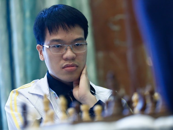 Lê Quang Liêm không thể lần thứ tư vô địch Giải cờ vua quốc tế HD Bank 2018 lần thứ tư trong sự nghiệp. (Ảnh: Thùy Minh)