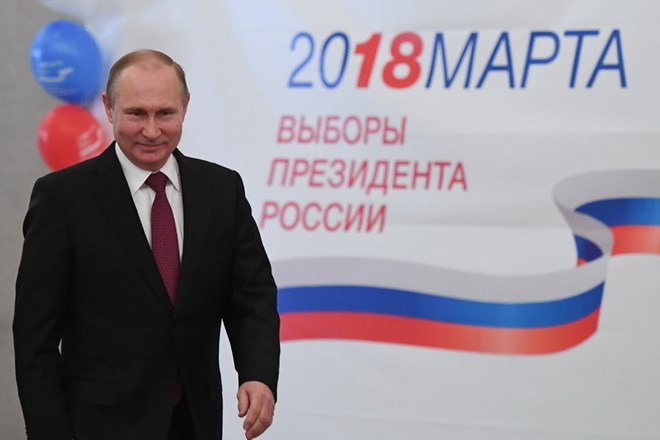 Ông Putin đang dẫn đầu trong cuộc bầu cử Tổng thống diễn ra ngày 18-3. (Nguồn: AFP/TTXVN)