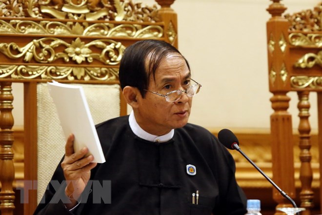 Chủ tịch Hạ viện Myanmar U Win Myint. (Nguồn: EPA/TTXVN)