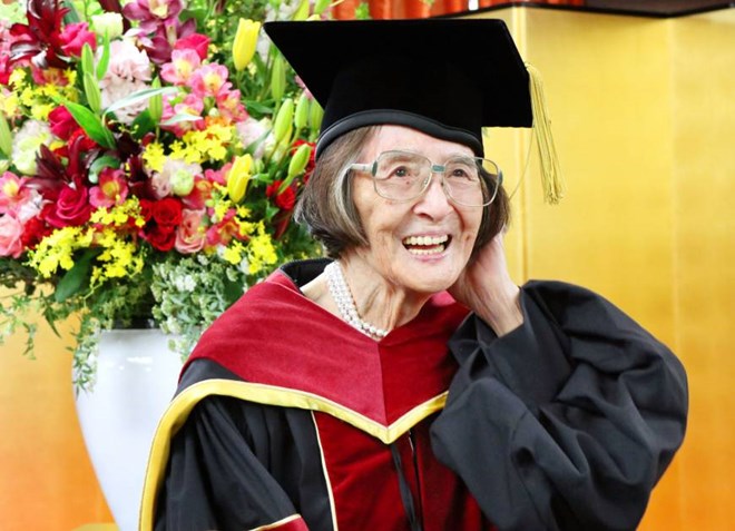 Cụ bà Kiyoko Ozeki, 88 tuổi người Nhật Bản. (Nguồn: K​yodo)