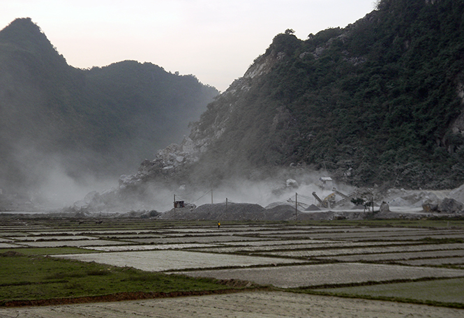 Tình trạng nợ đọng thuế lớn tại các doanh nghiệp khai thác đá ở Tuyên Hoá vẫn còn tiếp diễn.
