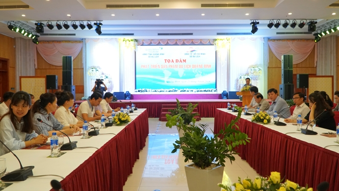 Tham dự hội nghị có đại diện lãnh đạo Sở Du lịch và hơn 150 doanh nghiệp của Quảng Bình và TP. Hồ Chí Minh. 