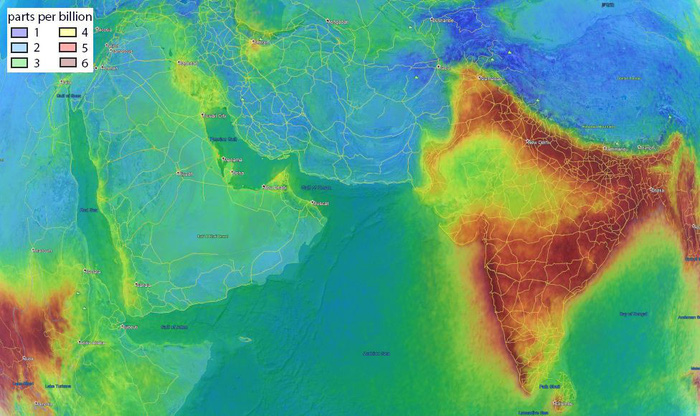 Bầu khí quyển Ấn Độ kỳ lạ nhìn từ không gian, chuyện gì xảy ra?