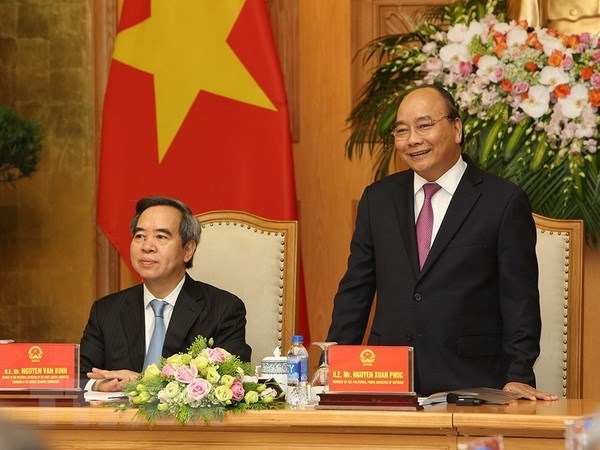 Thủ tướng Nguyễn Xuân Phúc phát biểu. (Ảnh: Dương Giang/TTXVN)