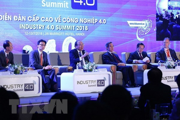  Thủ tướng Nguyễn Xuân Phúc phát biểu tại Phiên đối thoại. (Ảnh: Dương Giang/TTXVN)