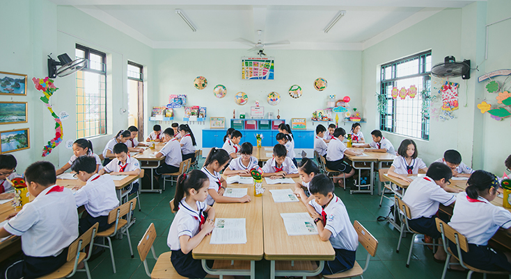 Lớp học hiện đại, thân thiện của Trường TH Đồng Phú.