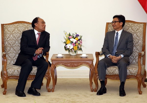 Phó Thủ tướng Vũ Đức Đam tiếp ông Zhao Houlin, Tổng Thư ký ITU. (Nguồn: baochinhphu.vn)