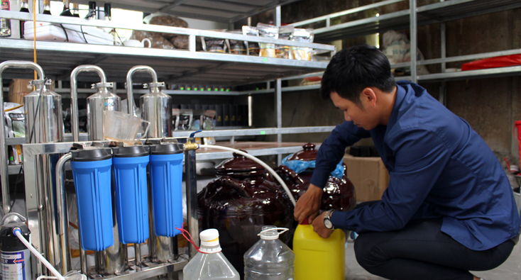 Khử Andehit là khâu quan trọng được Công ty Tư vấn đầu tư và xây dựng 2-9 thực hiện khi sản xuất rượu tỏi đen.
