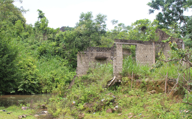 Nhiều hộ dân ở thôn Tân Sơn phải di dời nhà cửa sau trận lụt năm 2010.