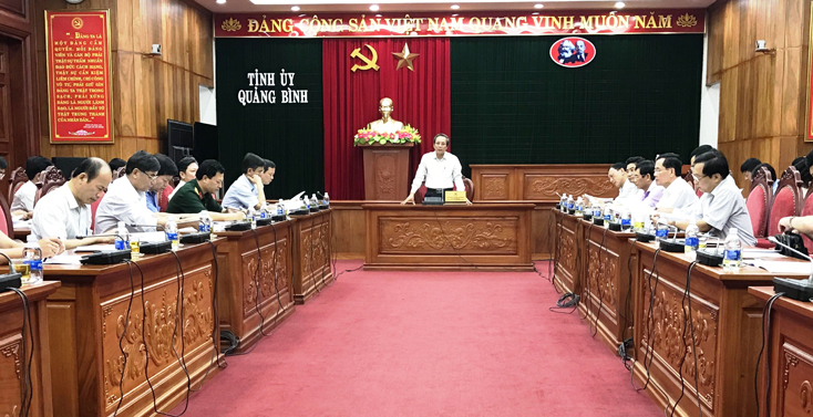 Đồng chí Bí thư Tỉnh uỷ Hoàng Đăng Quang Phát biểu kết luận buổi làm việc