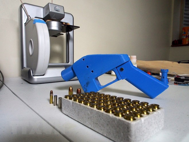 Một máy in 3D dùng để chế tạo súng tại Hanover, Mỹ. (Ảnh: AFP/ TTXVN)