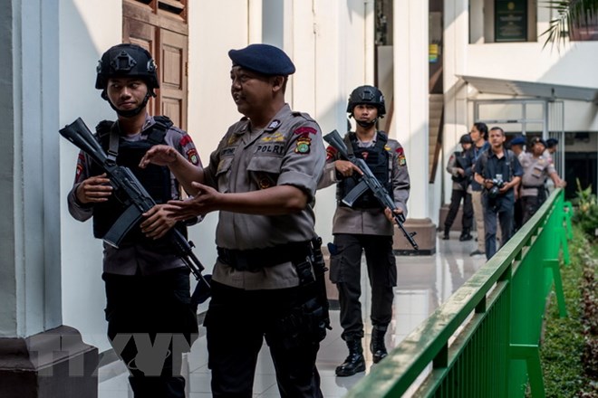 Cảnh sát Indonesia. (Nguồn: AFP/TTXVN)