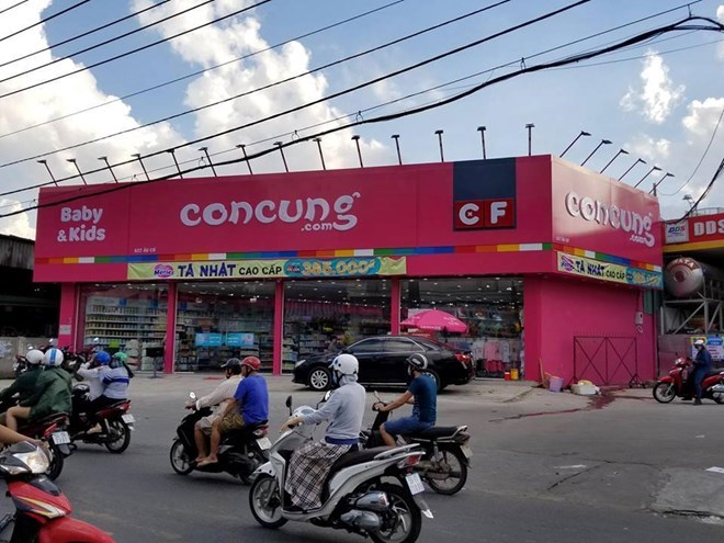 Một trong 350 cửa hàng thuộc chuỗi siêu thị đồ trẻ em Con Cưng trên toàn quốc (Nguồn: PV/Vietnam+)
