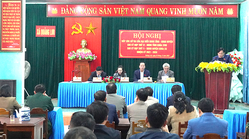 Đại biểu HĐND tỉnh tiếp xúc cử tri tại huyện Quảng Trạch