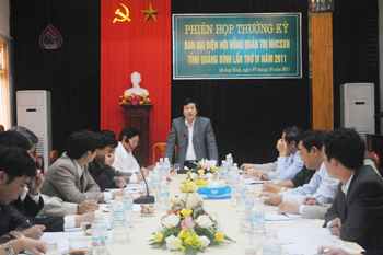 Đồng chí Nguyễn Xuân Quang phát biểu kết luận tại phiên họp. Ảnh: Hiền Phương.
