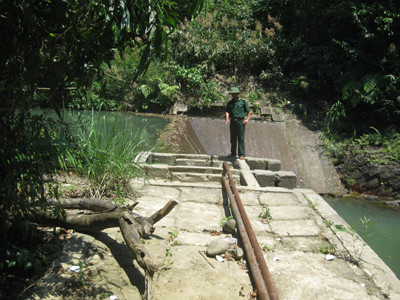 Một công trình thủy lợi ở xã Kim Thủy không còn  phát huy tác dụng.