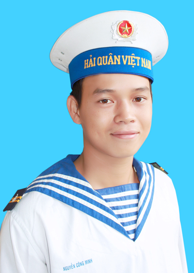 Chiến sĩ trẻ Nguyễn Công Minh.