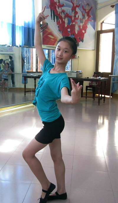 Một buổi tập múa của em Hoàng Hà Như Ngọc.