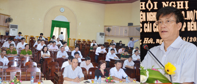 Đồng chí Lương Ngọc Bính, Ủy viên Trung ương Đảng, Bí thư Tỉnh ủy, Chủ tịch HĐND tỉnh phát biểu kết luận hội nghị.