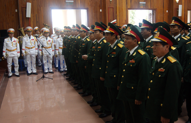 Đoàn đại biểu Bộ CHQS tỉnh, viếng Đại tướng Võ Nguyên Giáp.