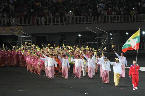 Với lợi thế nước chủ nhà SEA Games 27, Myanmar đặt mục tiêu giành 100 huy chương vàng tại kỳ SEA Games này. (Ảnh: Quang Nhựt/TTXVN)