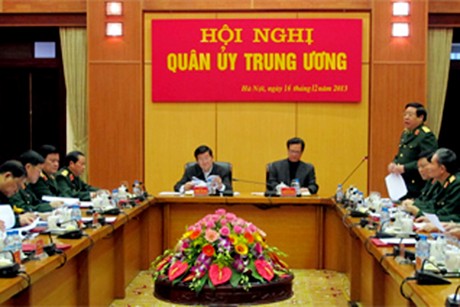 Chủ tịch nước Trương Tấn Sang và Thủ tướng Nguyễn Tấn Dũng khẳng định, quân đội xứng đáng là lực lượng tin cậy của Đảng, Nhà nước và nhân dân. Ảnh QĐND