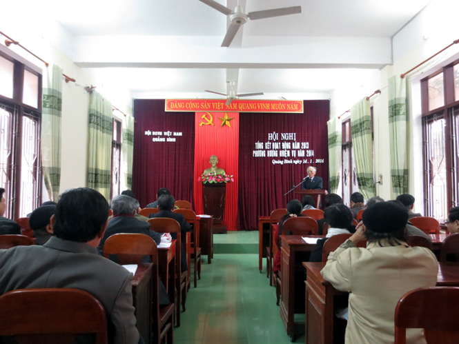 Toàn cảnh Hội nghị cốt cán, tổng kết các hoạt động trong năm 2013 và triển khai phương hướng, nhiệm vụ năm 2014 của Hội Di sản Văn hoá Việt Nam tỉnh