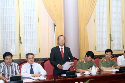 Chủ nhiệm Văn phòng Chủ tịch nước Đào Việt Trung đọc lệnh của Chủ tịch nước công bố 6 đạo luật mới, sáng 10-7. Ảnh: VGP/Lê Sơn