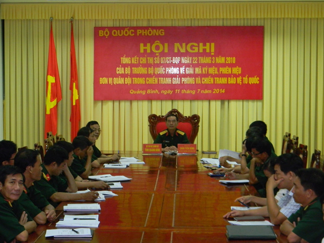 Các đại biểu dự hội nghị trực tuyến tại điểm cầu Quảng Bình.