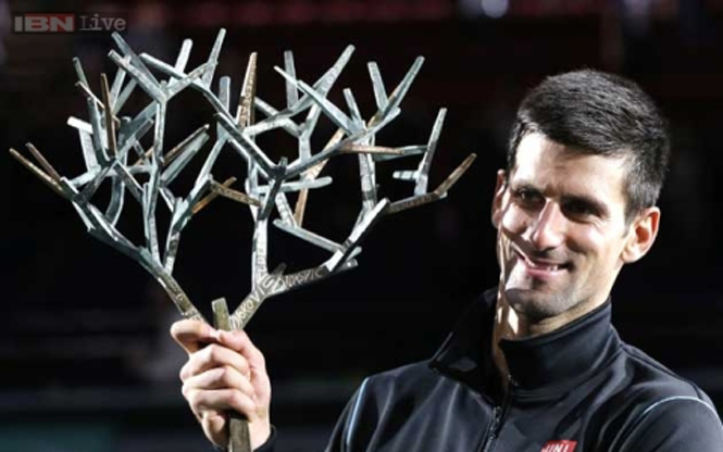 Djokovic vui mừng trước thắng lợi tại giải Paris Master (Ảnh IBN)