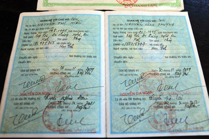 Sổ hộ khẩu của gia đình Công Phượng