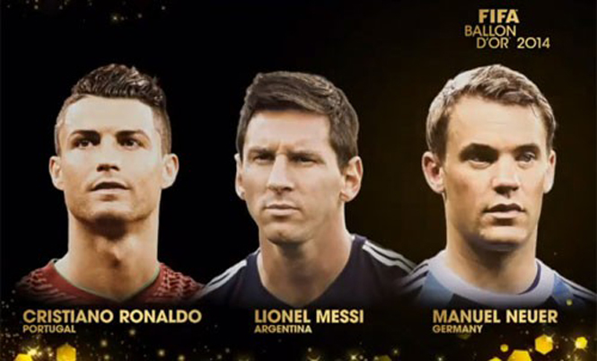 Ba cái tên cuối cùng cho danh hiệu QBV năm 2014 (Ảnh: FIFA).