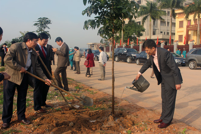 Đồng chí Nguyễn Hữu Hoài, Chủ tịch UBND tỉnh tại Tết trồng cây