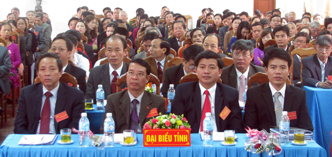 Đồng chí Hoàng Đăng Quang, Phó Bí thư Thường trực Tỉnh ủy, Trưởng đoàn đại biểu Quốc hội tỉnh và các đại biểu dự đại hội.